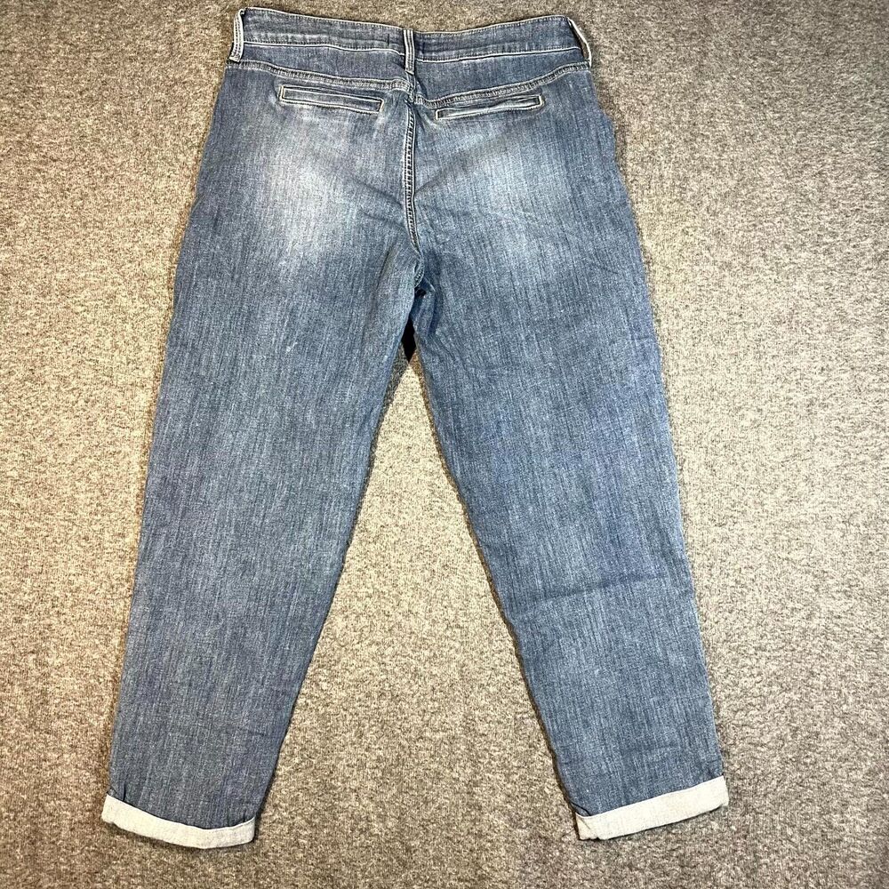 NYDJ Dayla Jeans Womens Size 6 Blue Denim Cuff Capri Lift Tuck Technology 32x26 - Picture 2 of 11